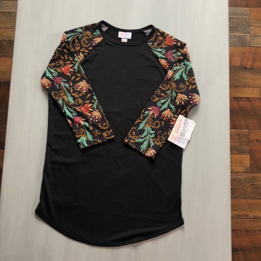 NWT floral sleeve LuLaRoe Randy Tee